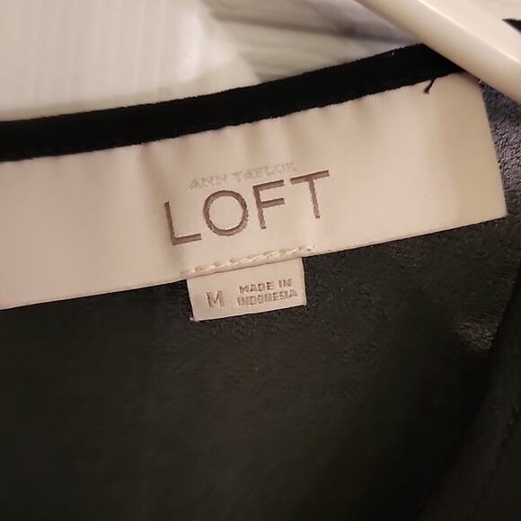 LOFT Black Sheer Top, Medium - Picture 7 of 9